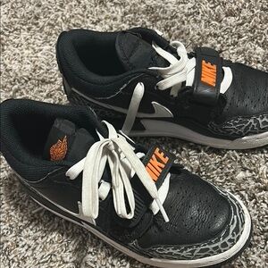 Nike Kids Black and Orange Sneakers